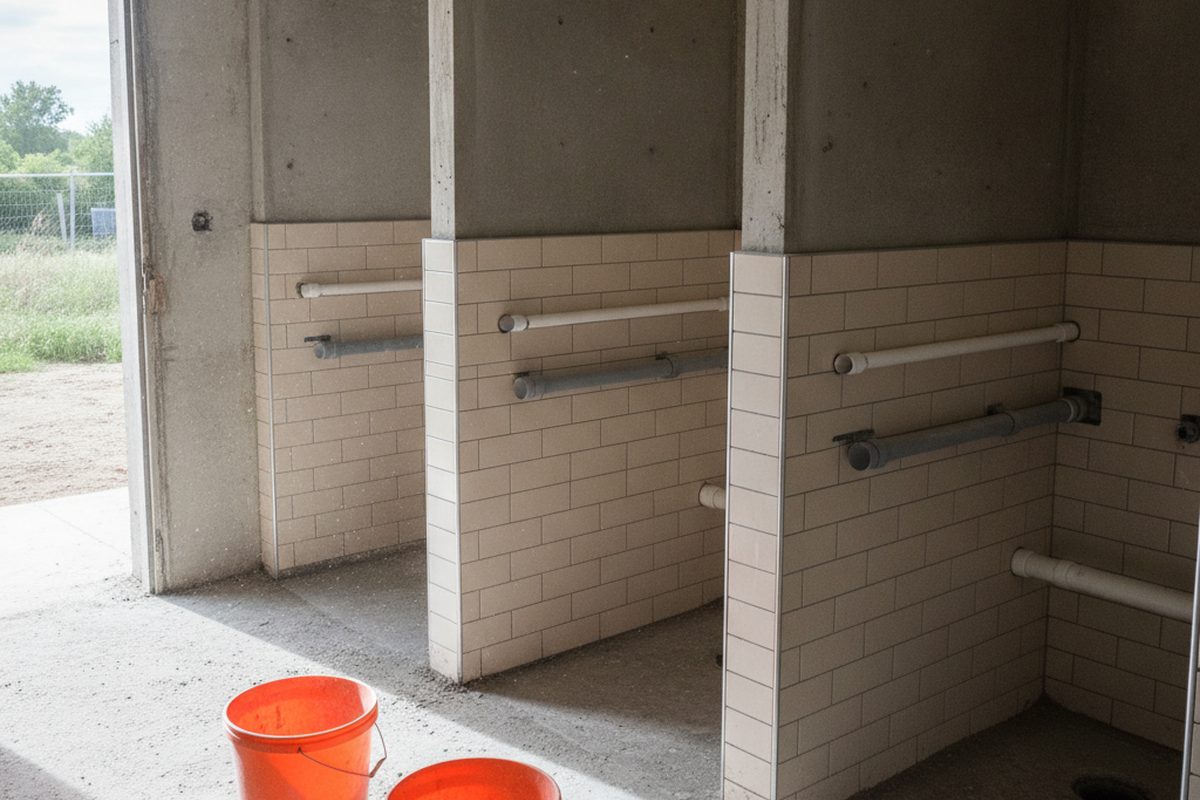 Chantier Réfection bloc sanitaire école