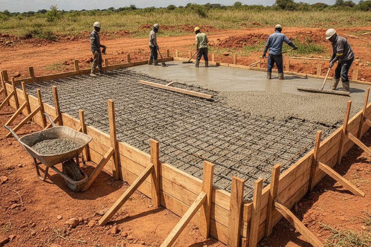 Chantier Dalle + fondation maison